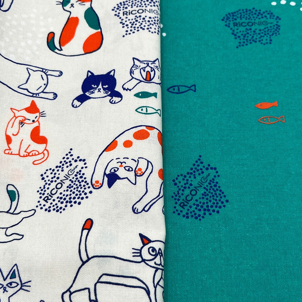 【Riconic】「ねこのまかない」 デジタルプリント|シーチング