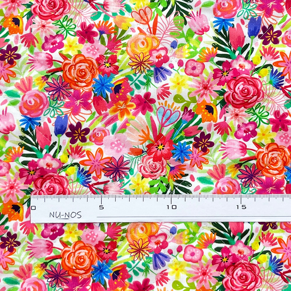 【Riconic】「太陽のスパイラルフラワー」 デジタルプリント|キルティング