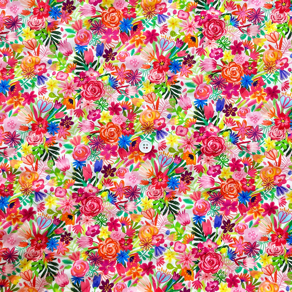 【Riconic】「太陽のスパイラルフラワー」 デジタルプリント|キルティング