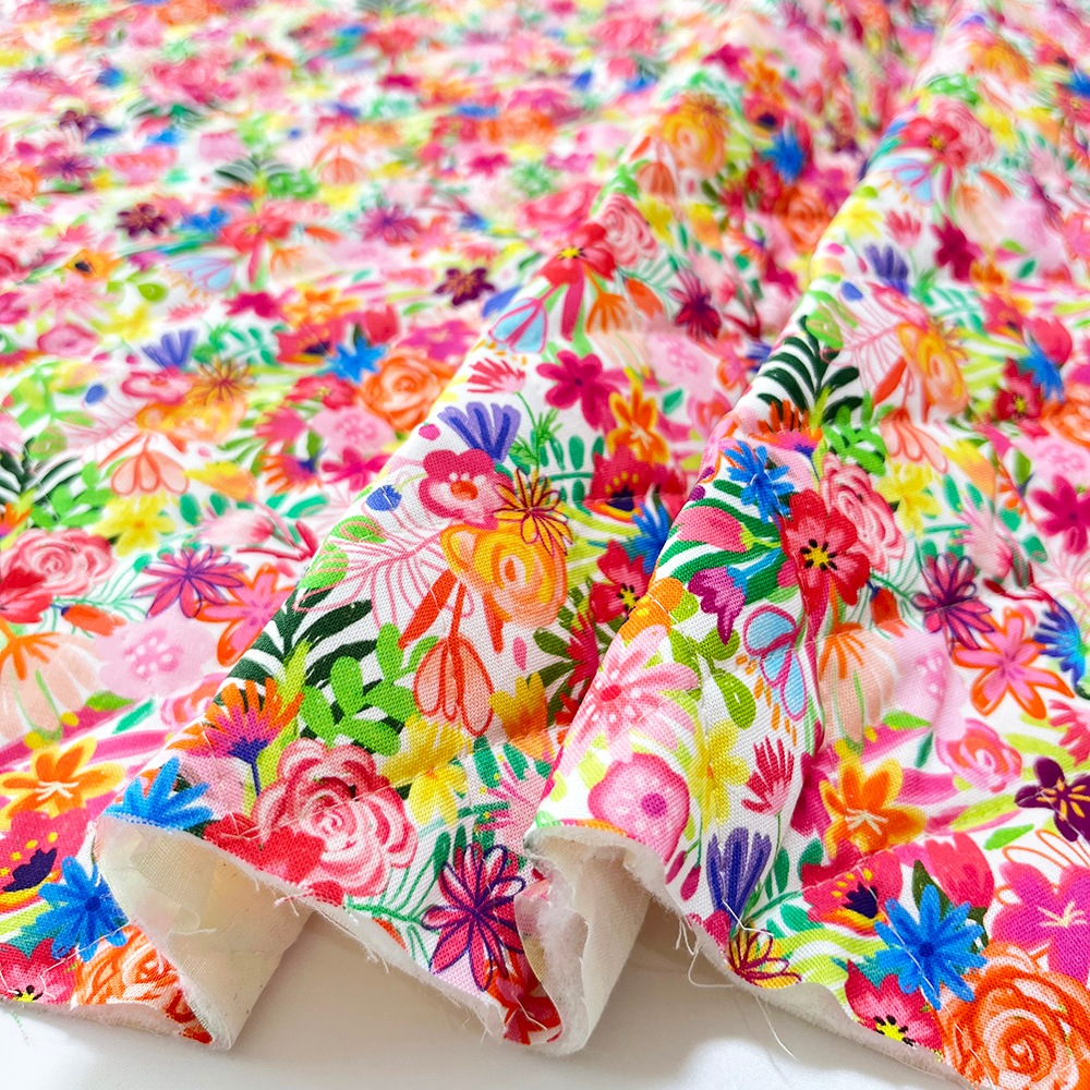 【Riconic】「太陽のスパイラルフラワー」 デジタルプリント|キルティング