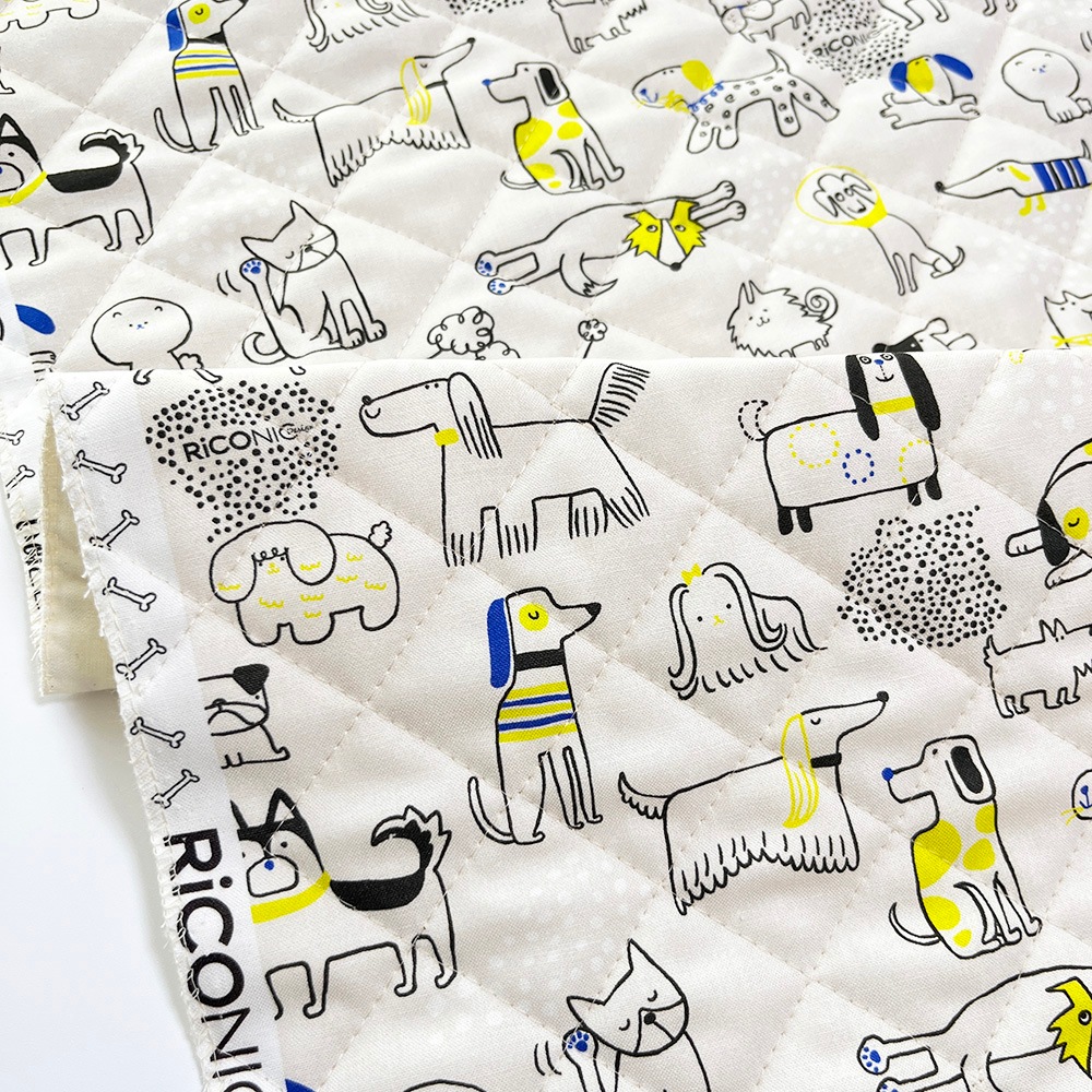 【Riconic】「いぬごこち」 デジタルプリント|キルティング
