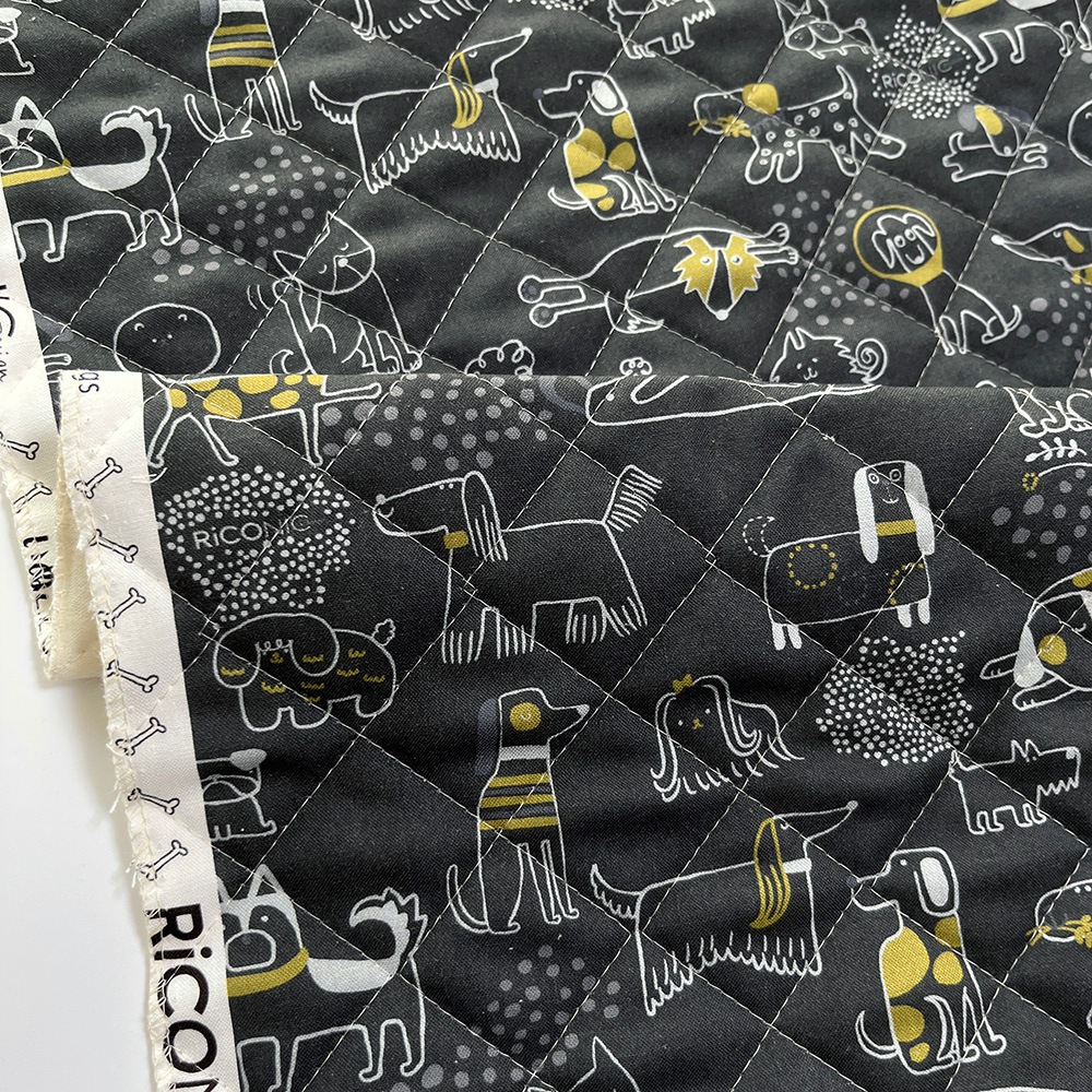 【Riconic】「いぬごこち」 デジタルプリント|キルティング