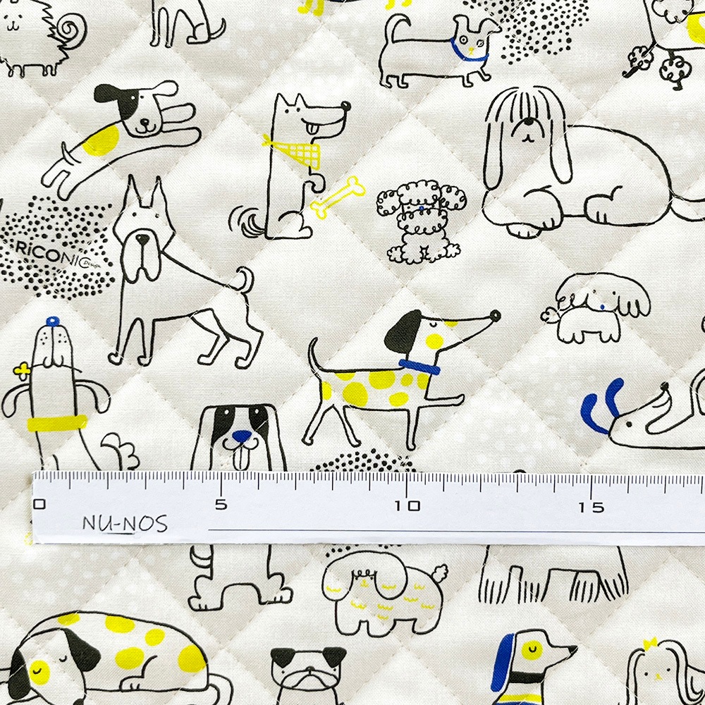 【Riconic】「いぬごこち」 デジタルプリント|キルティング