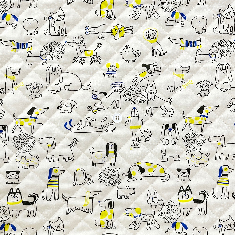 【Riconic】「いぬごこち」 デジタルプリント|キルティング