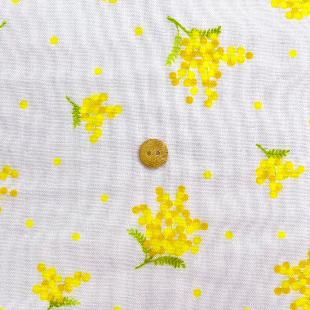 【nu-nos original good fabric】mimosa ｜ダブルガーゼ ミモザ 花柄  (ペールアイリス)