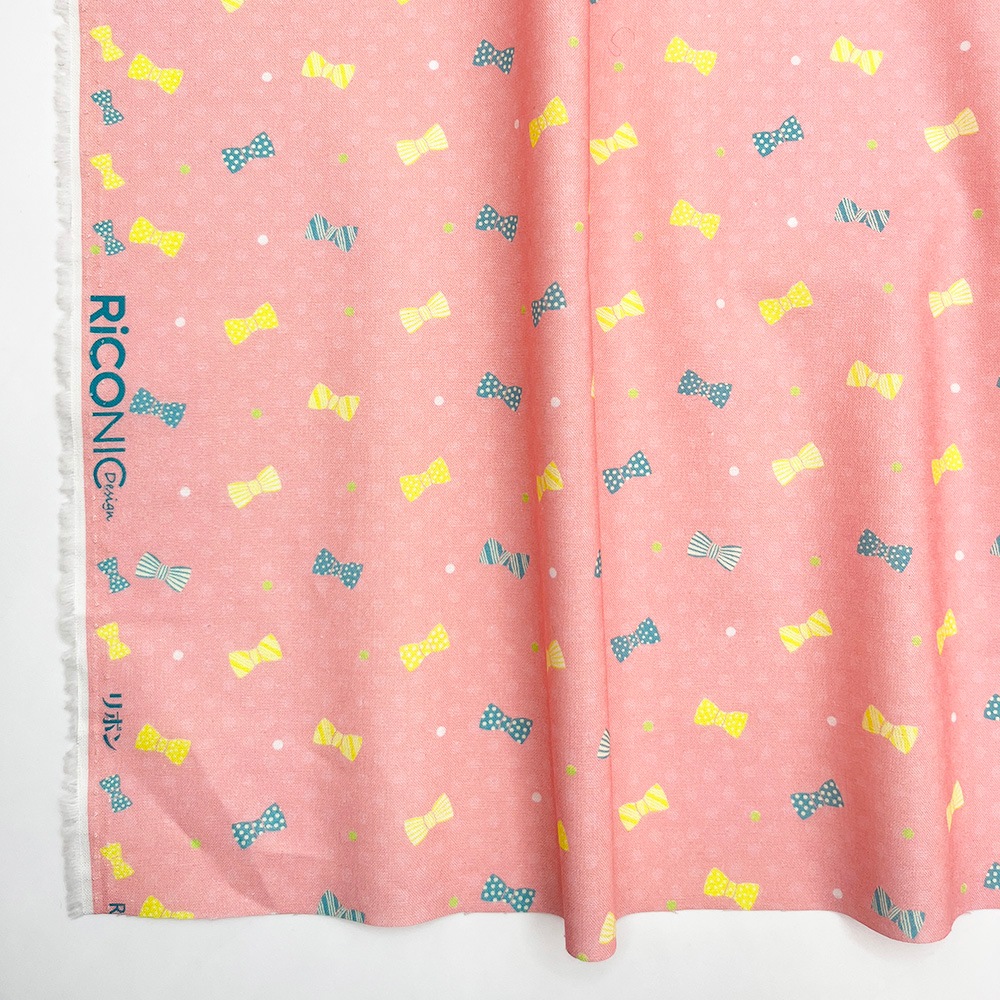 【Riconic】「リボン」 デジタルプリント｜シーチング