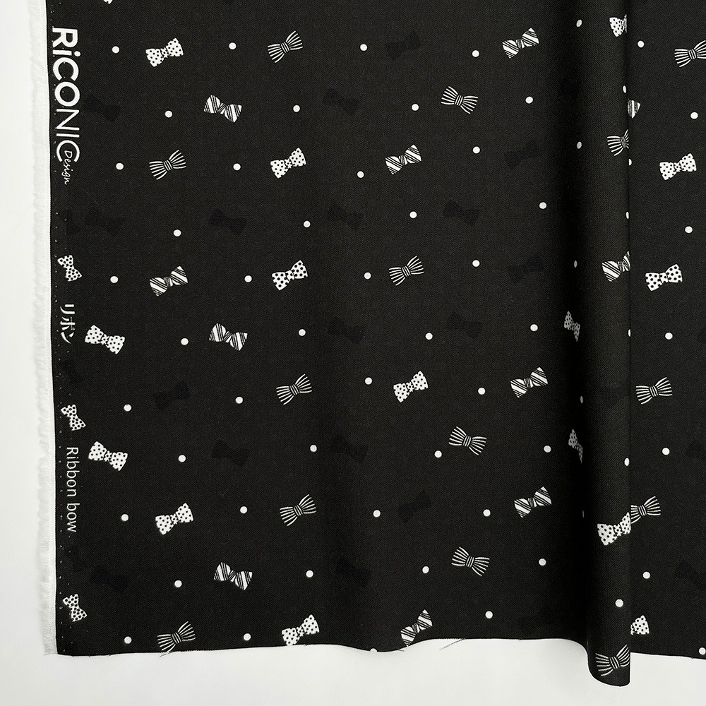 【Riconic】「リボン」 デジタルプリント｜シーチング