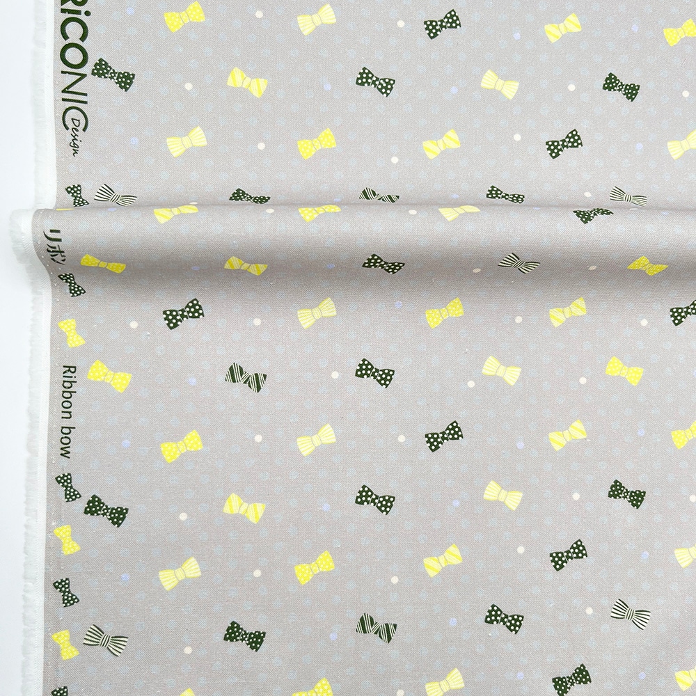 【Riconic】「リボン」 デジタルプリント｜シーチング