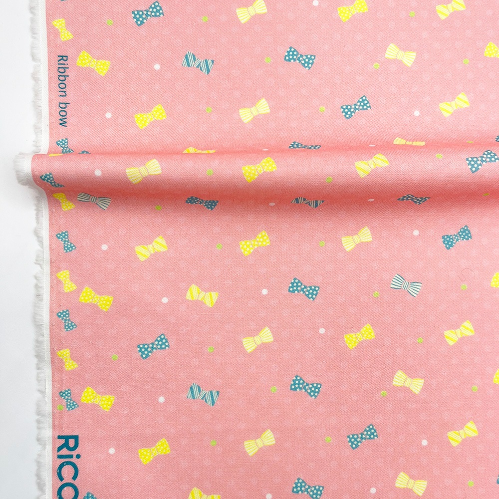 【Riconic】「リボン」 デジタルプリント｜シーチング