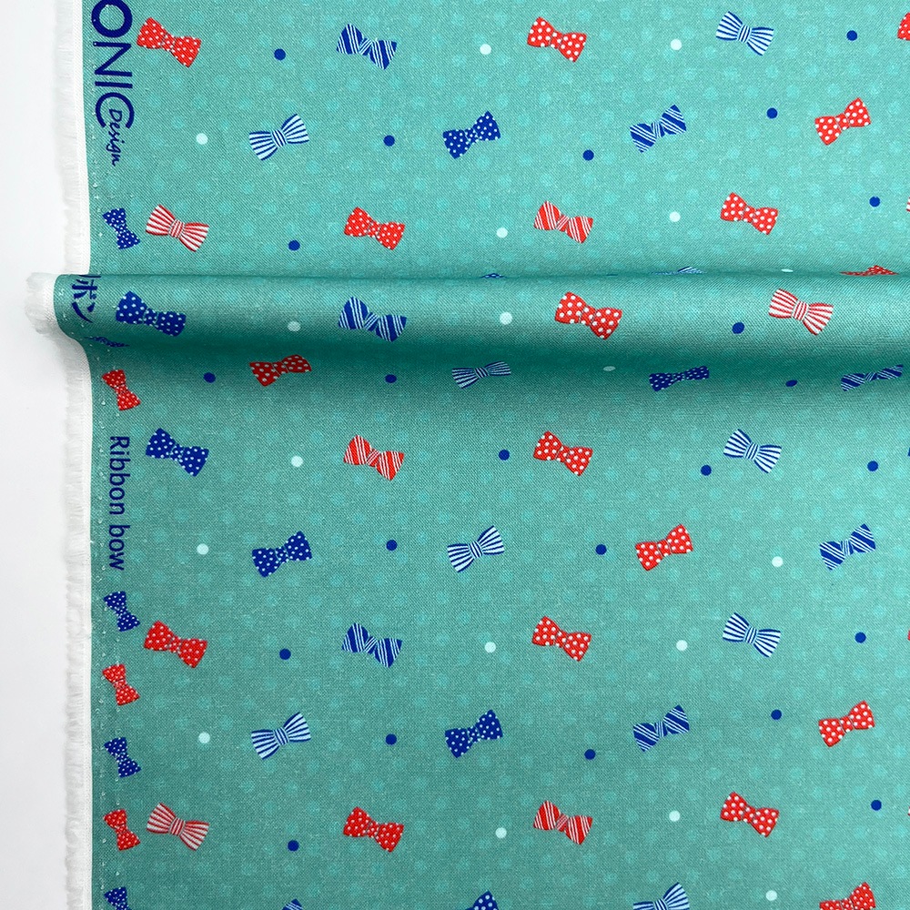 【Riconic】「リボン」 デジタルプリント｜シーチング