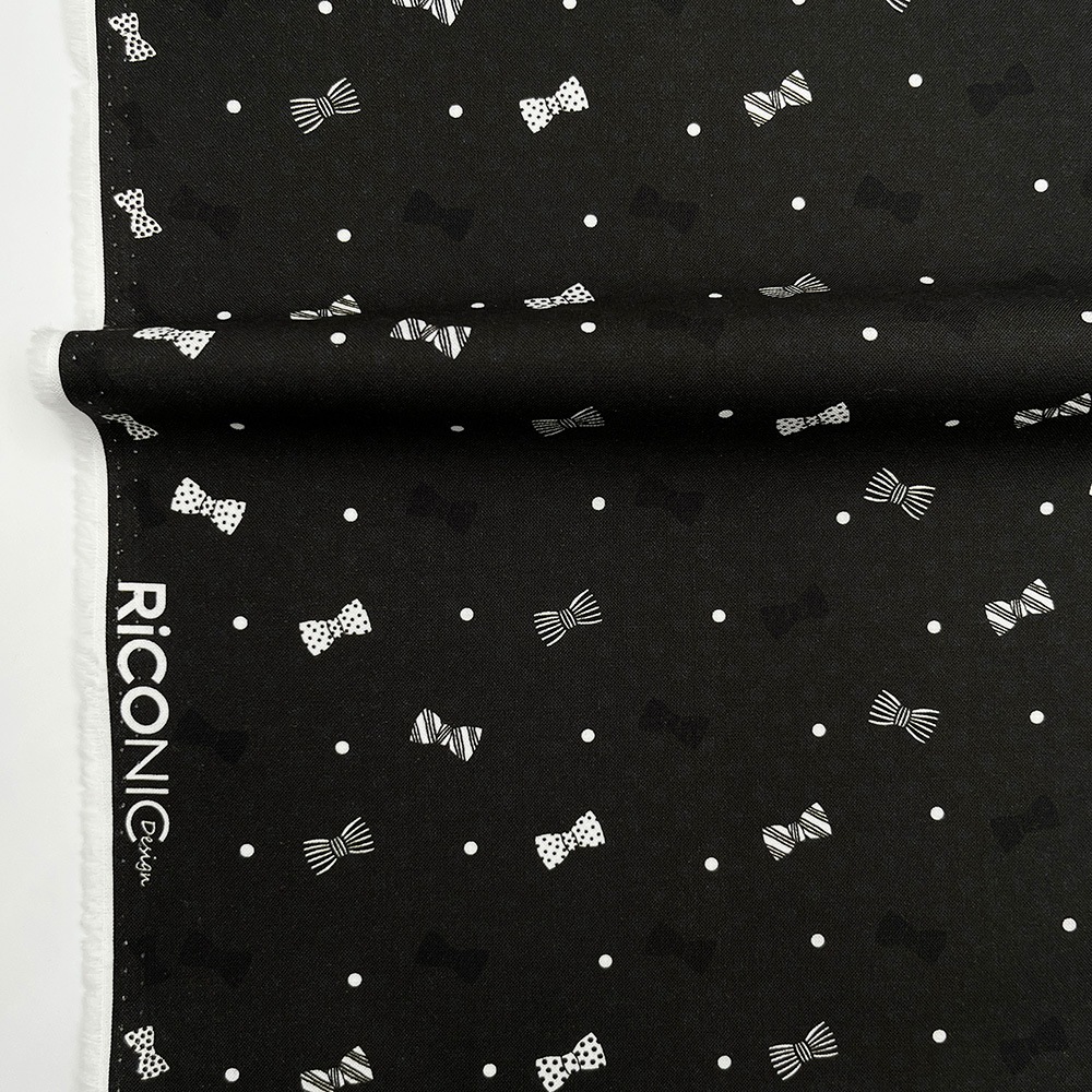 【Riconic】「リボン」 デジタルプリント｜シーチング