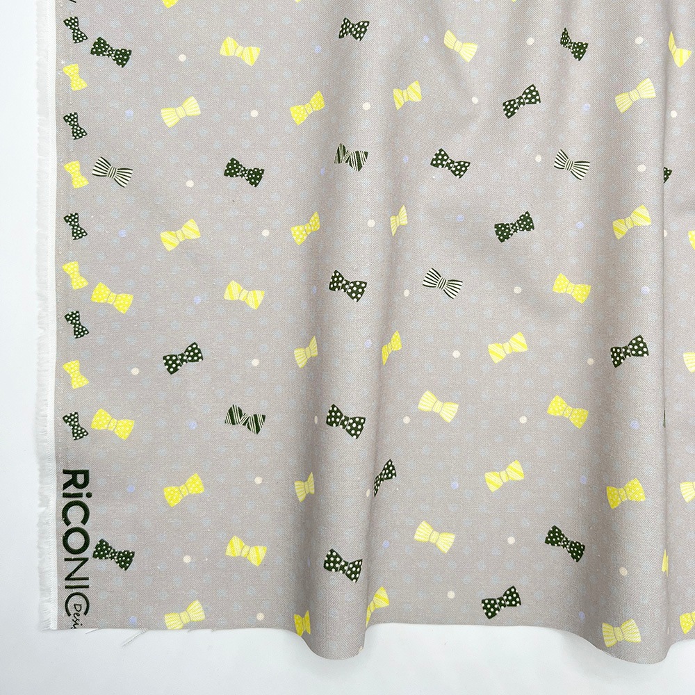 【Riconic】「リボン」 デジタルプリント｜シーチング