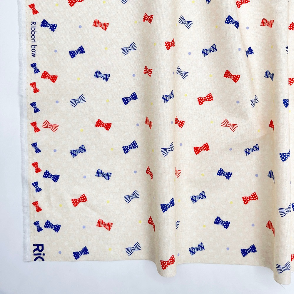 【Riconic】「リボン」 デジタルプリント｜シーチング