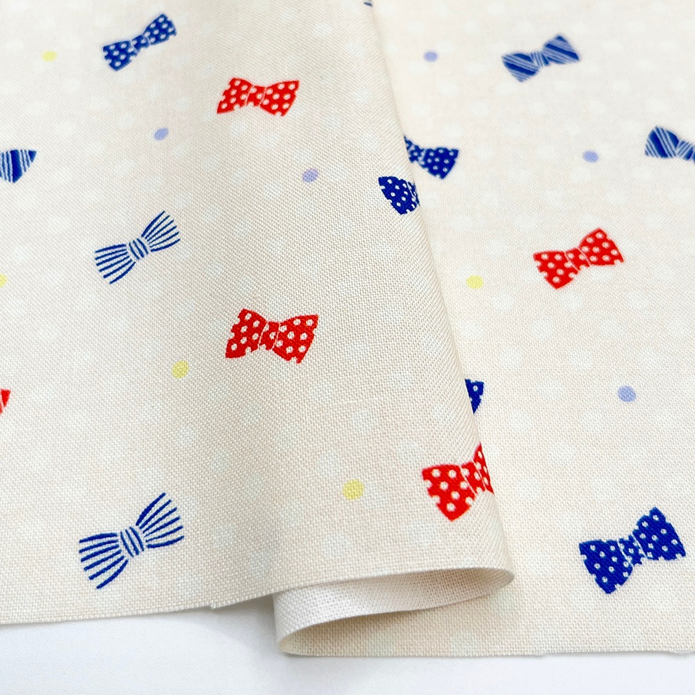 【Riconic】「リボン」 デジタルプリント｜シーチング