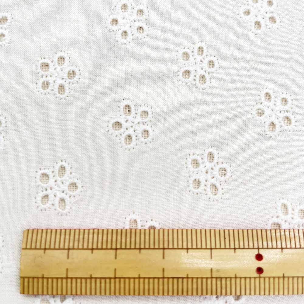 60ローン コインフラワー刺繍 レース コットンローン生地