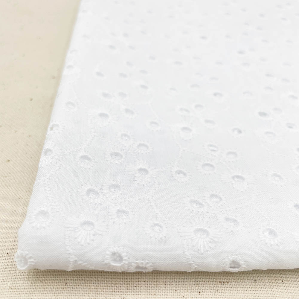 60ローン プラント フラワー刺繍 レース コットンローン生地