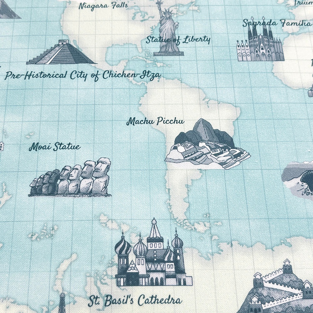 【Riconic】「世界ツアーズ」 デジタルプリント｜シーチング