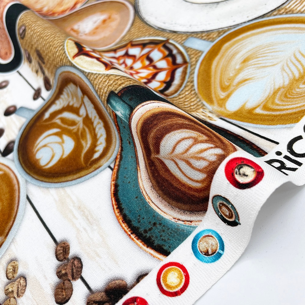 【Riconic】「カフェアートの世界」 デジタルプリント｜シーチング