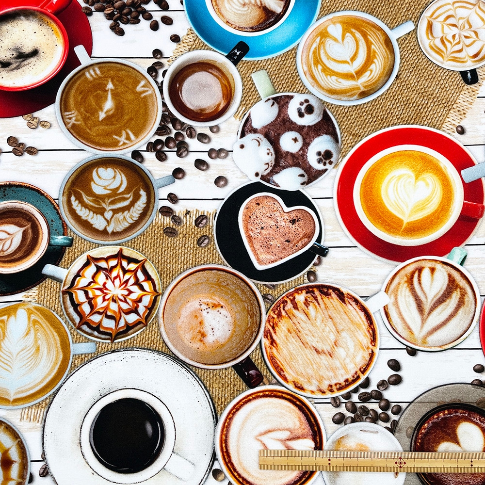 【Riconic】「カフェアートの世界」 デジタルプリント｜シーチング