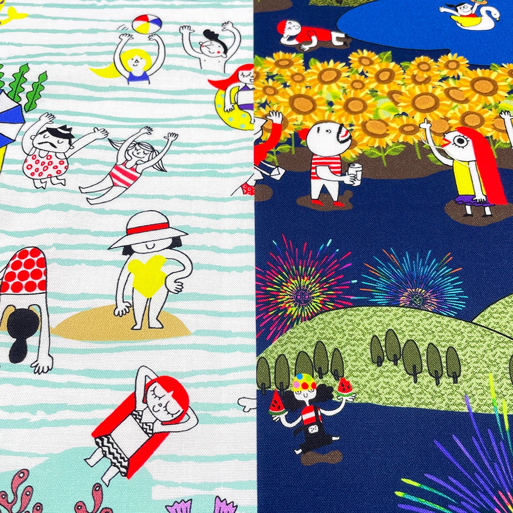 【Riconic】「気ままなリコのある夏の日」 デジタルプリント|シーチング