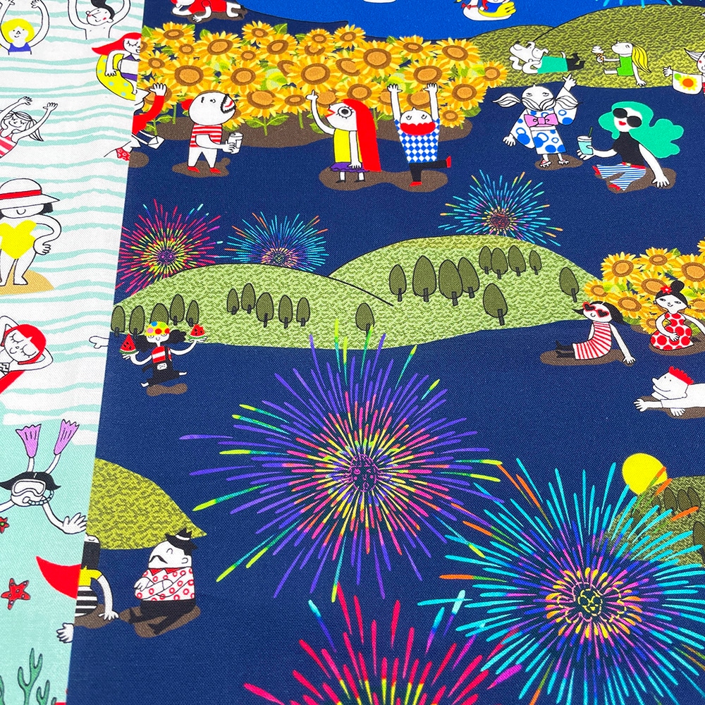 【Riconic】「気ままなリコのある夏の日」 デジタルプリント|シーチング