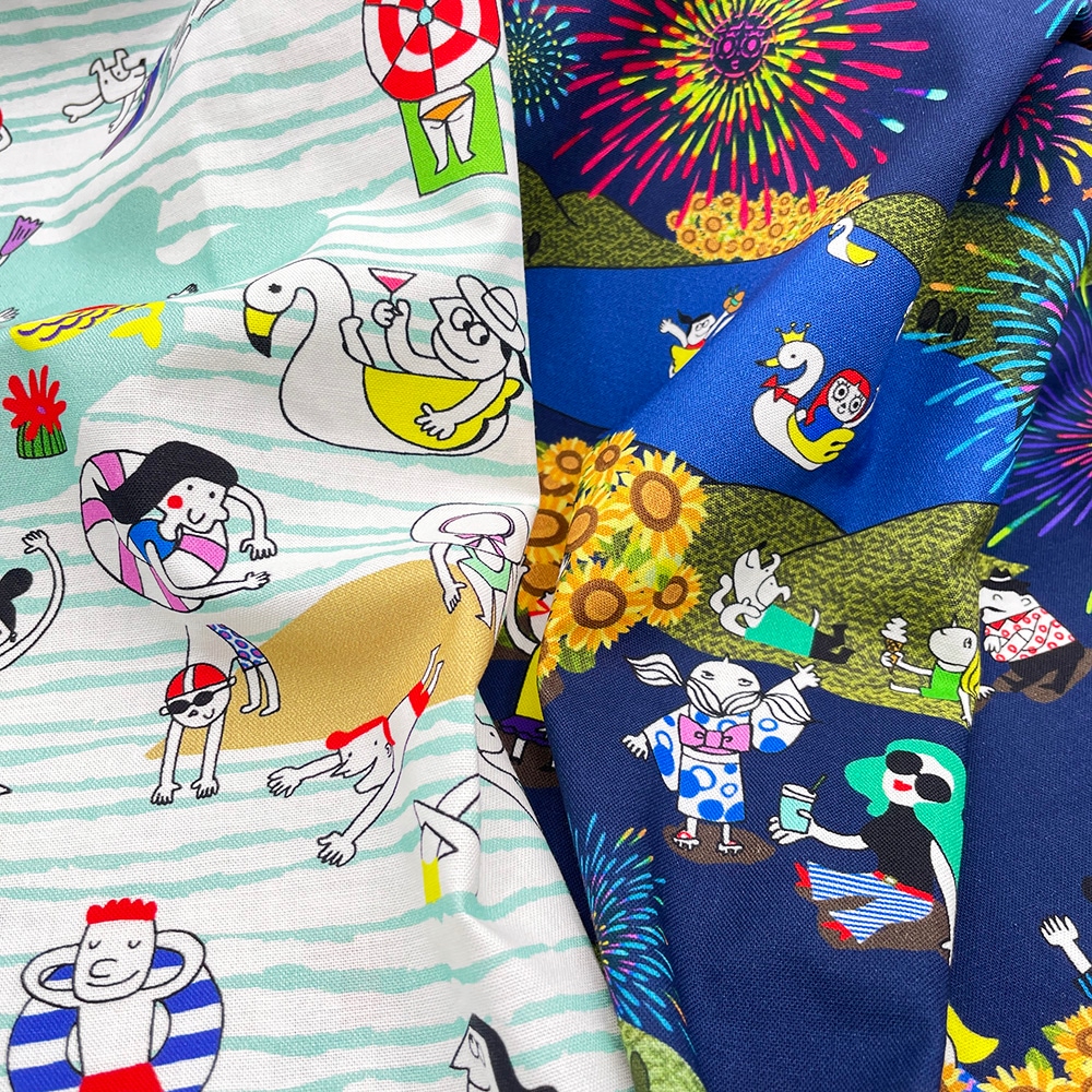 【Riconic】「気ままなリコのある夏の日」 デジタルプリント|シーチング