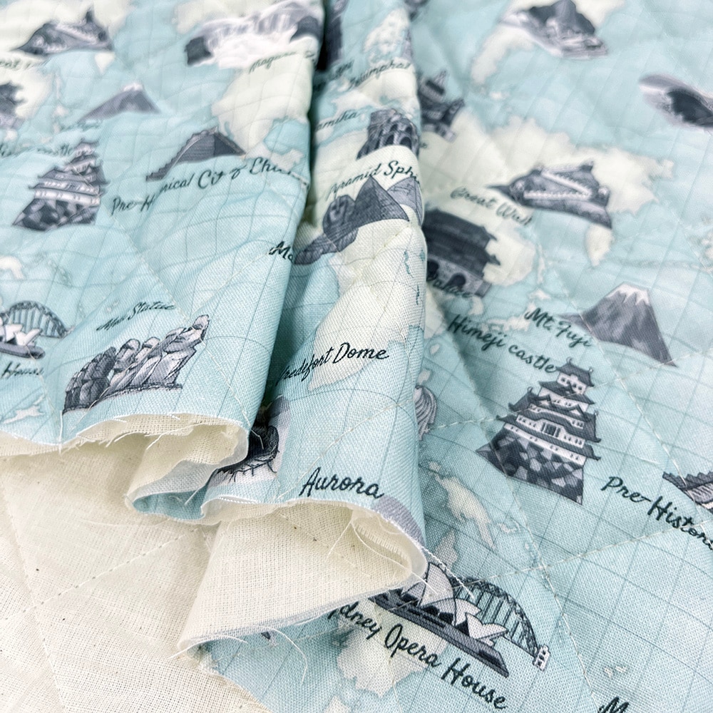 【Riconic】「世界ツアーズ」 デジタルプリント｜キルティング