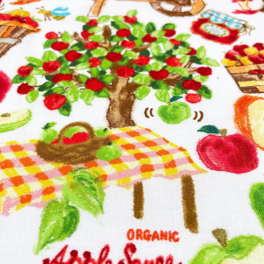 【Riconic】「アップルの収穫祭」 デジタルプリント｜シーチング