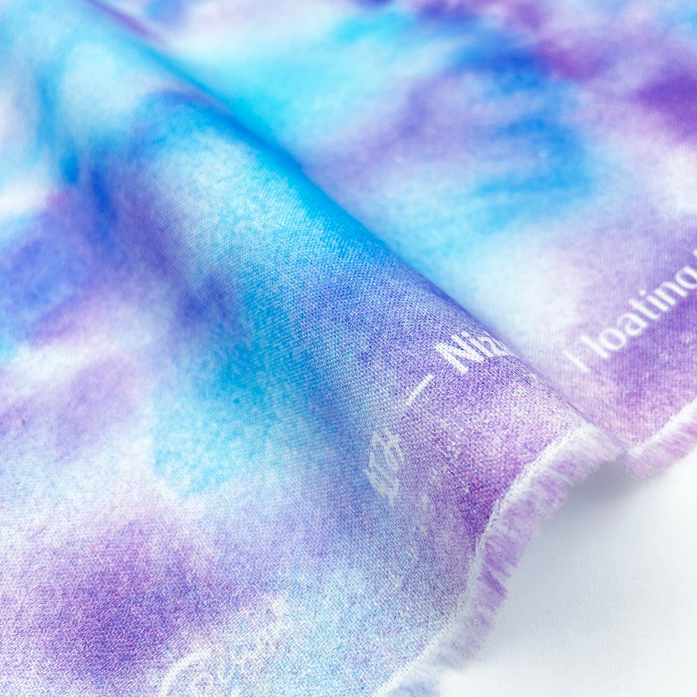 【Riconic】「虹み -Nizimi-」 デジタルプリント|シーチング (プルーンパープル)