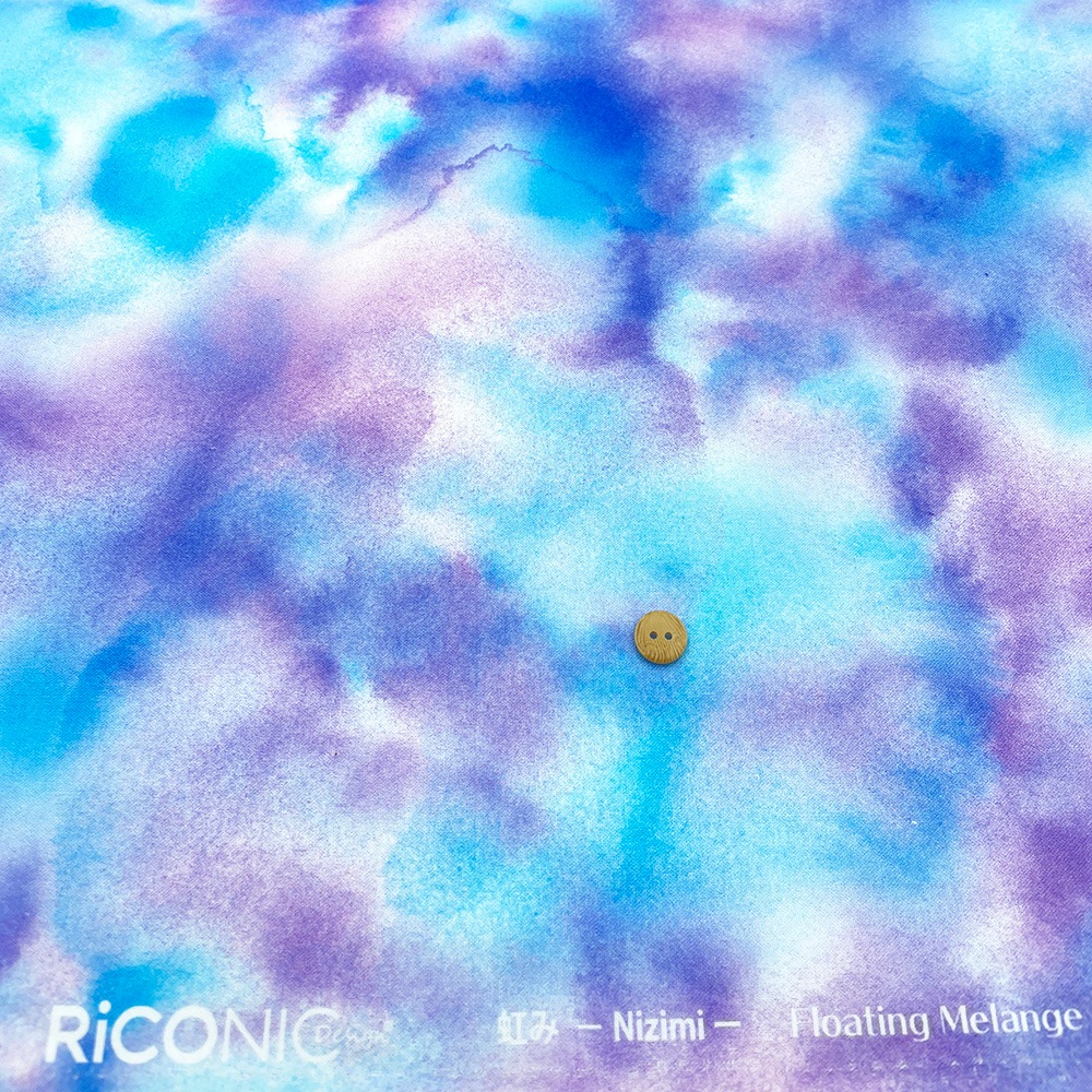 【Riconic】「虹み -Nizimi-」 デジタルプリント|シーチング (プルーンパープル)