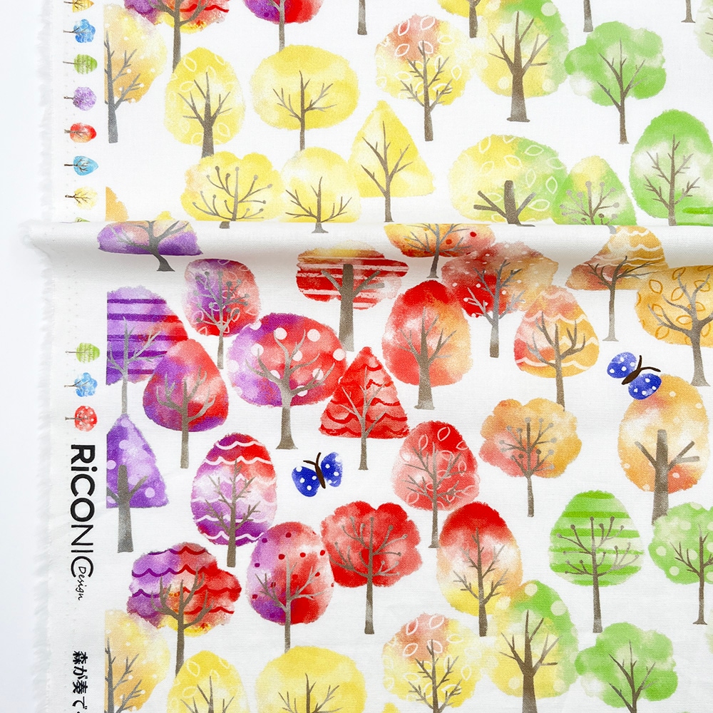 【Riconic】「森が奏でるハーモニー」 デジタルプリント|シーチング