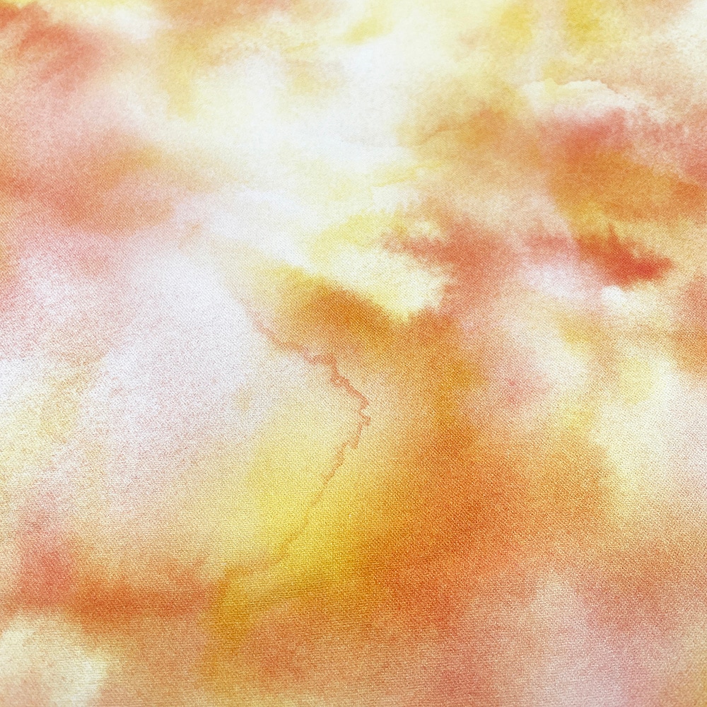 【Riconic】「虹み -Nizimi-」 デジタルプリント|シーチング (パッションオレンジ)