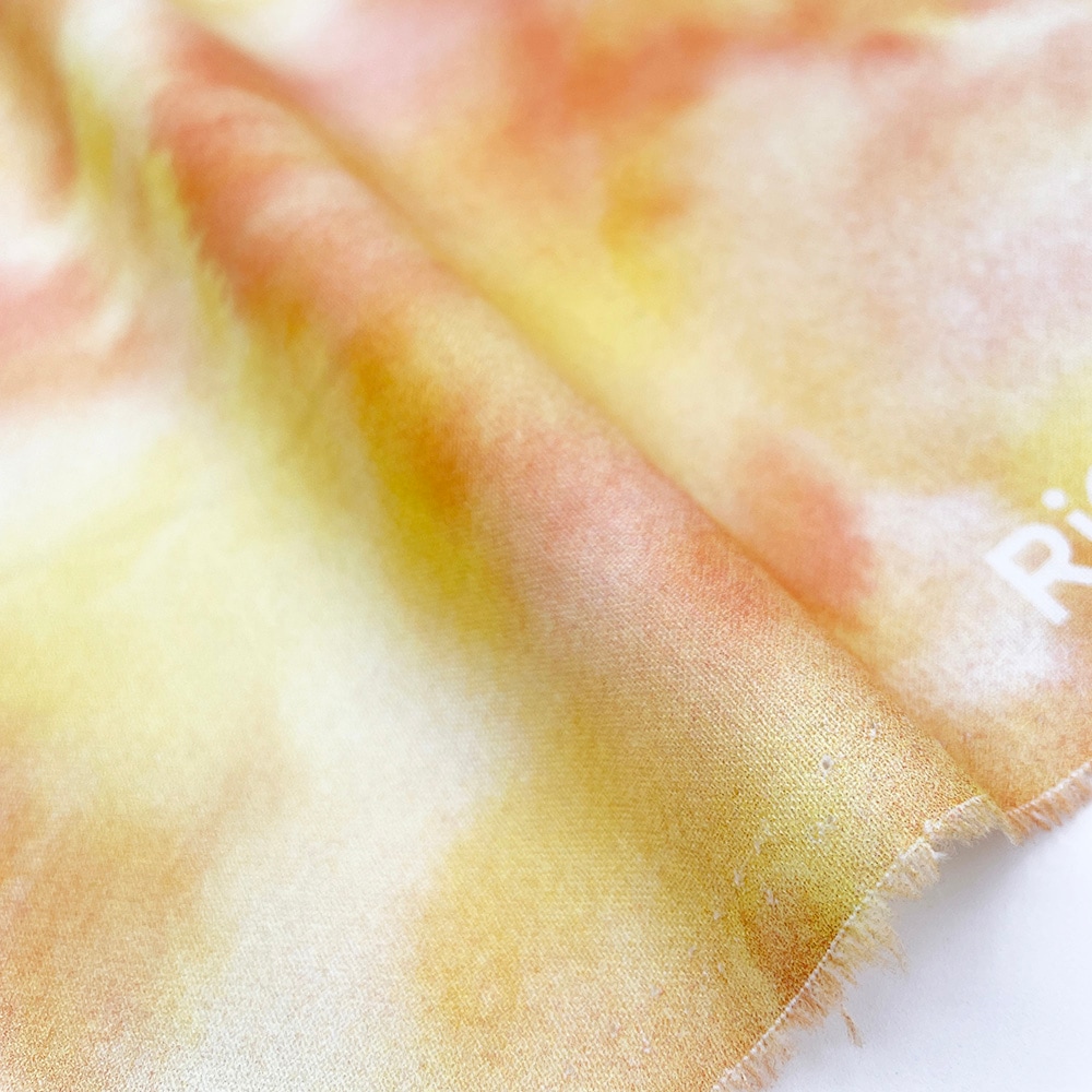 【Riconic】「虹み -Nizimi-」 デジタルプリント|シーチング (パッションオレンジ)