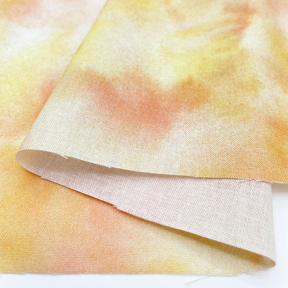 【Riconic】「虹み -Nizimi-」 デジタルプリント|シーチング (パッションオレンジ)