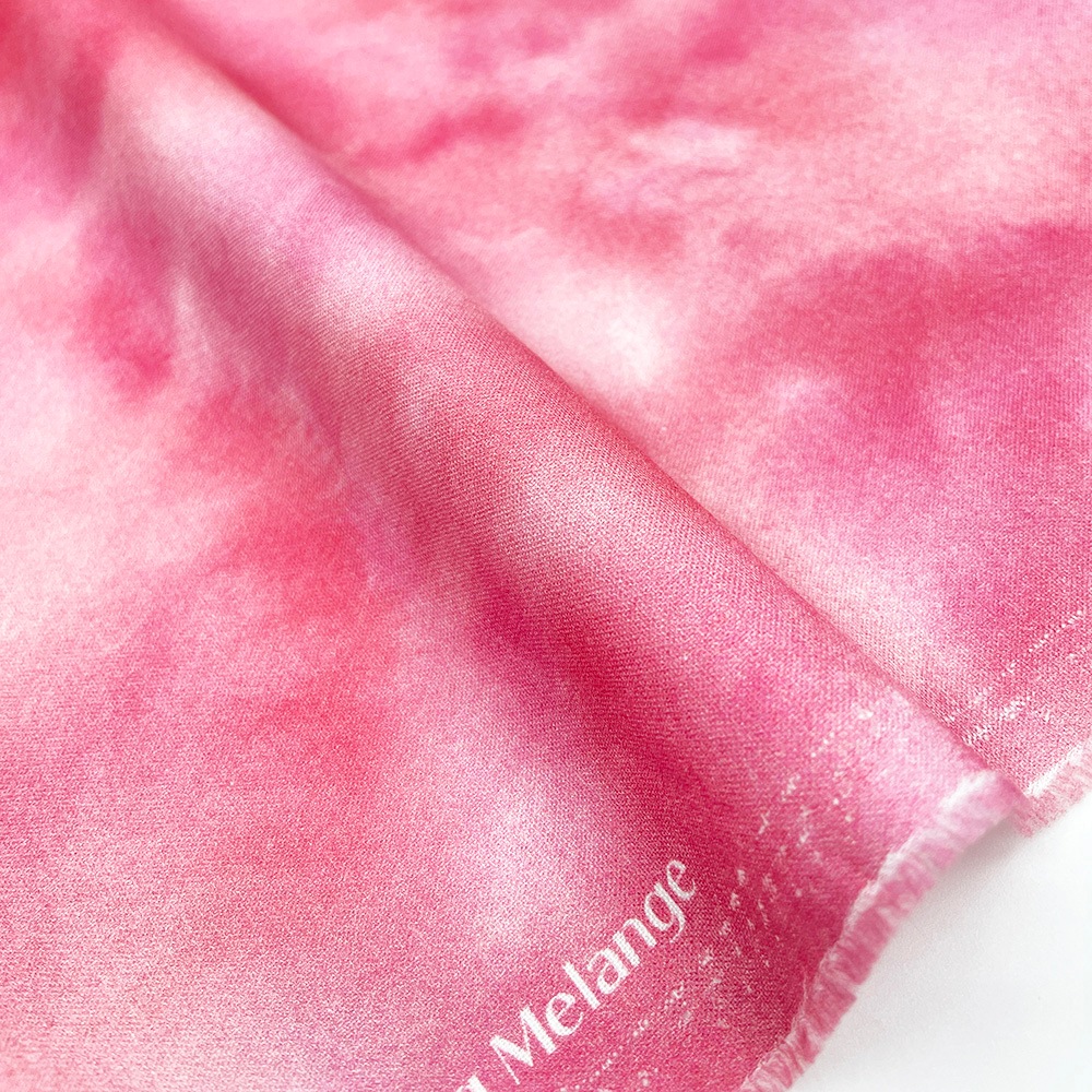 【Riconic】「虹み -Nizimi-」 デジタルプリント｜シーチング (ストロベリーピンク)