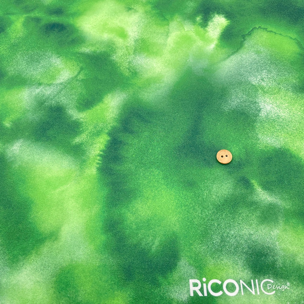 【Riconic】「虹み -Nizimi-」 デジタルプリント|シーチング (キウイグリーン)