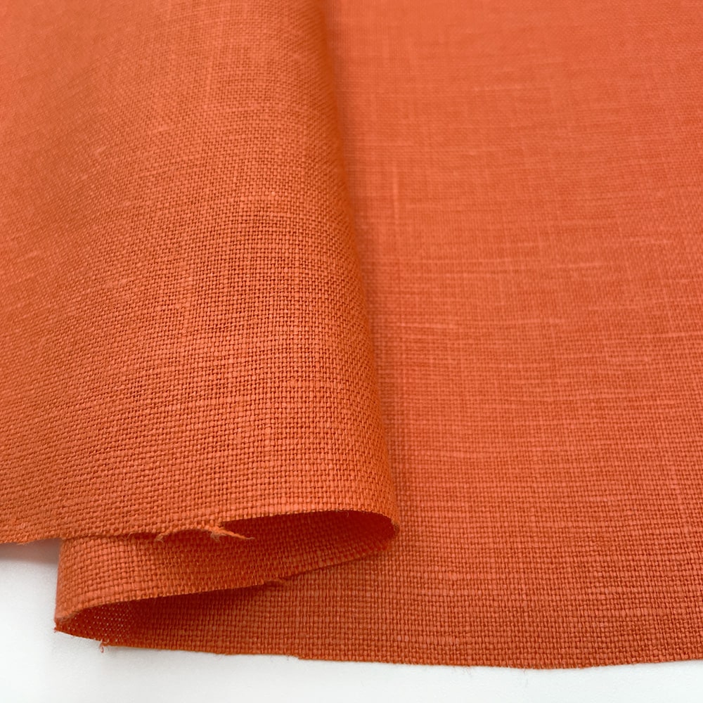 カラフルリネン　広幅25番手ヨーロピアンリネン　（スカーレット）　