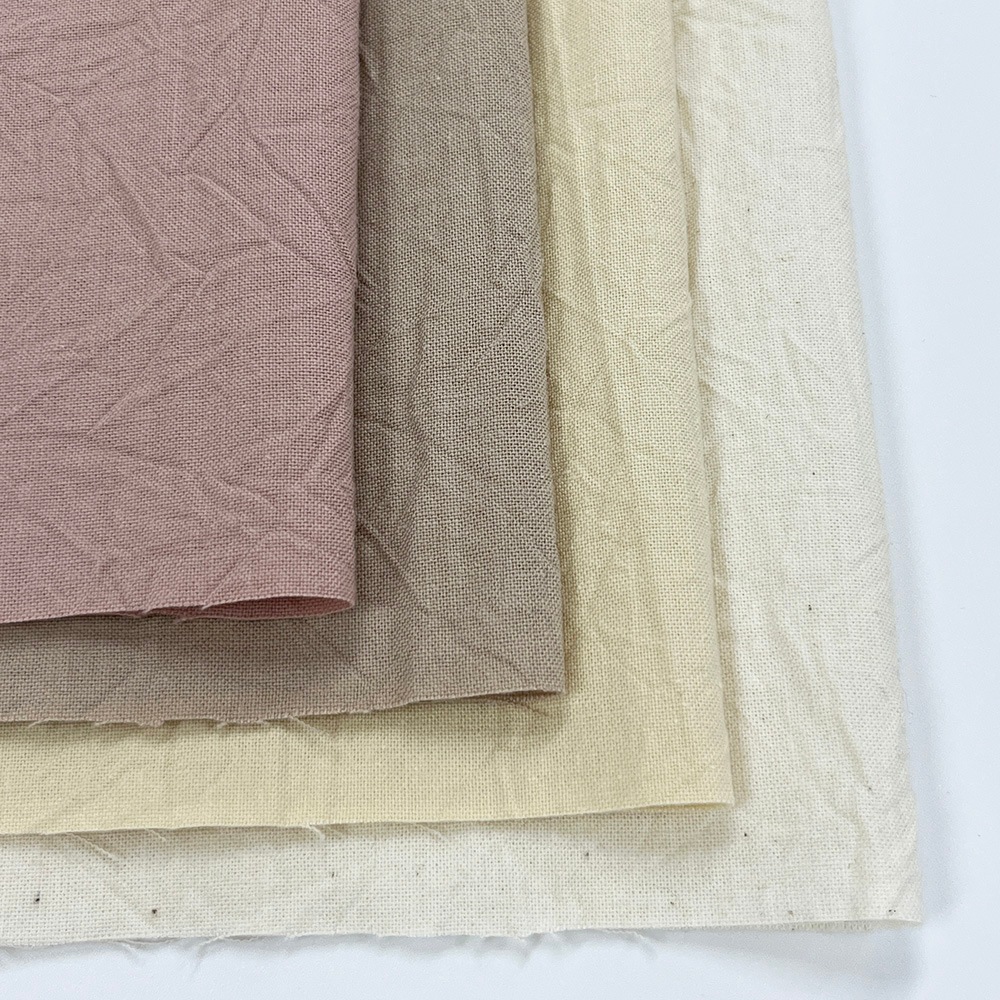 ハンドワッシャーシーチング｜無地 シワ加工 コットン