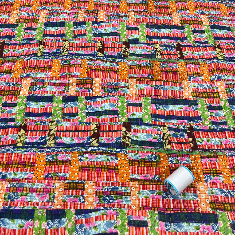 【Riconic】「floral 花のカオハガン」 デジタルプリント|キルティング ストライプ