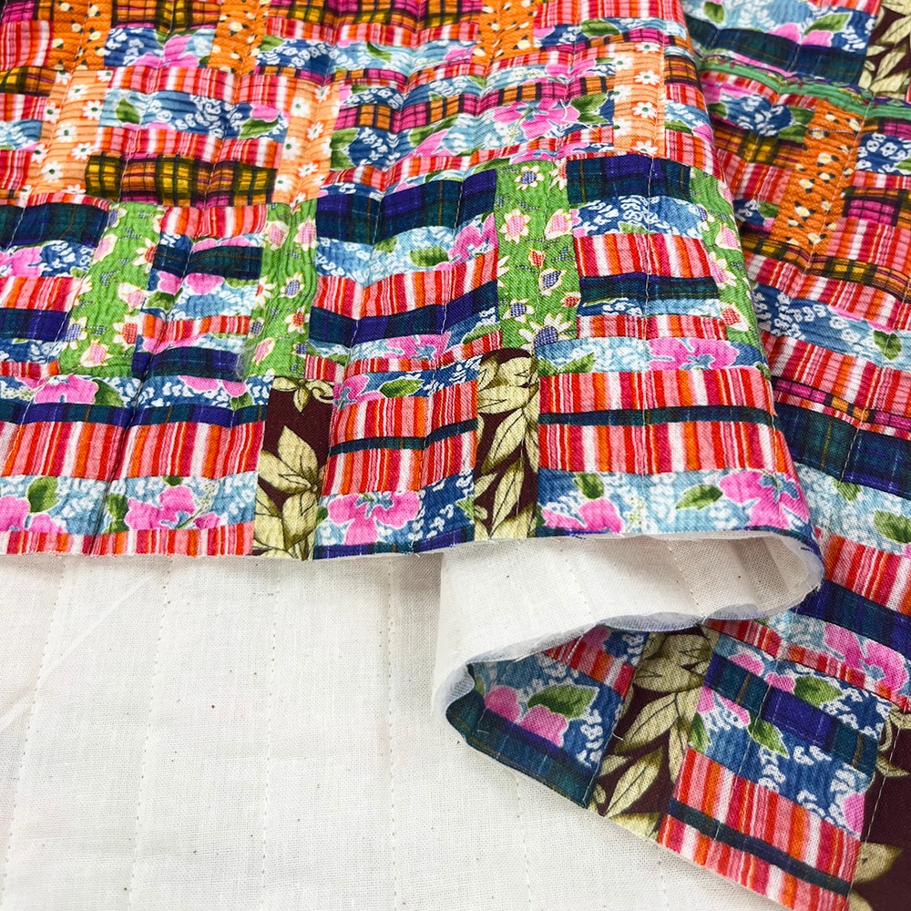 【Riconic】「floral 花のカオハガン」 デジタルプリント|キルティング ストライプ