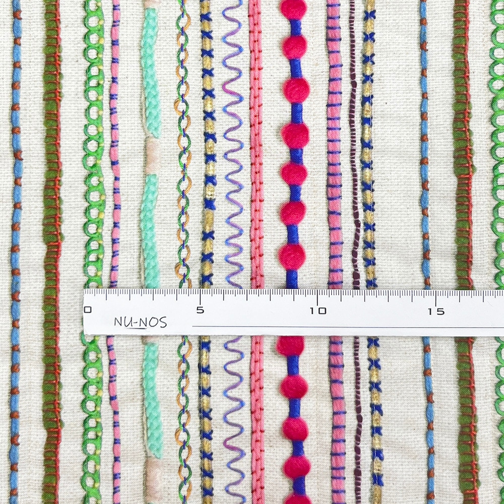 【Riconic】「まっすぐ」 デジタルプリント|キルティング ストライプ