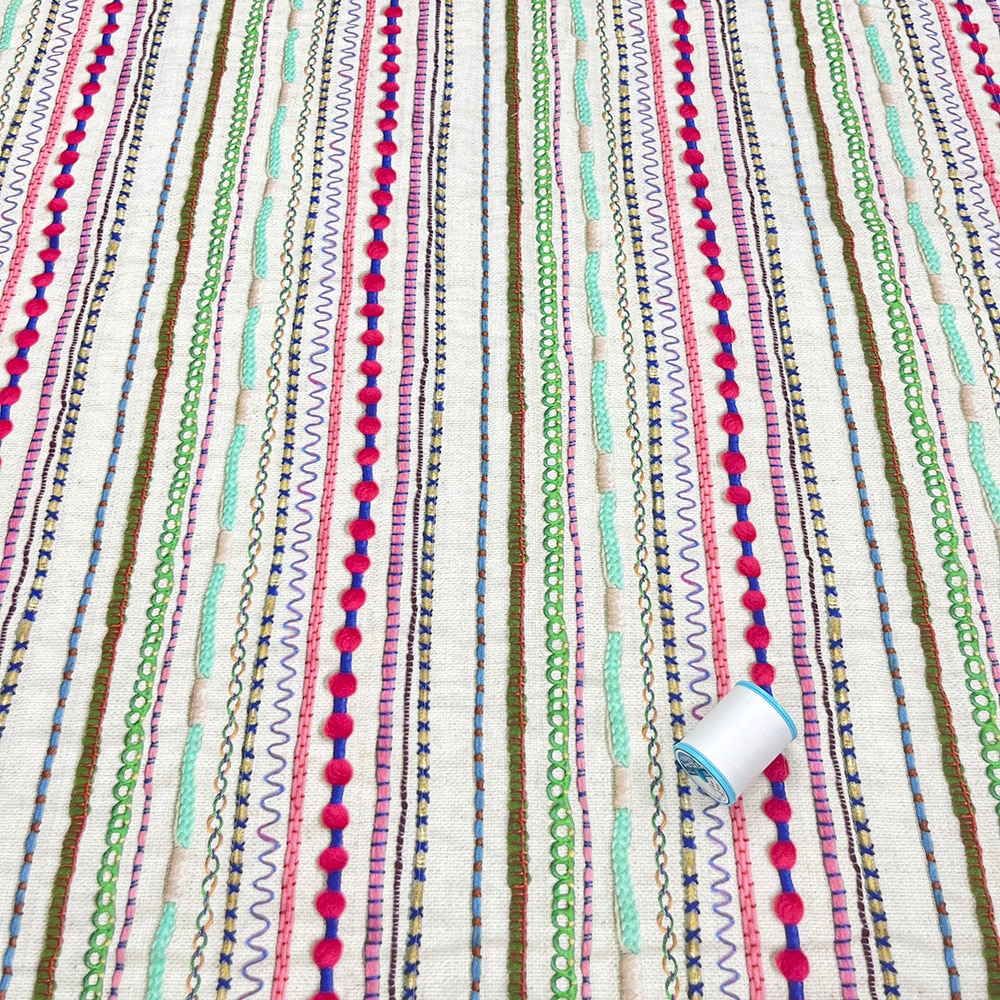 【Riconic】「まっすぐ」 デジタルプリント|キルティング ストライプ