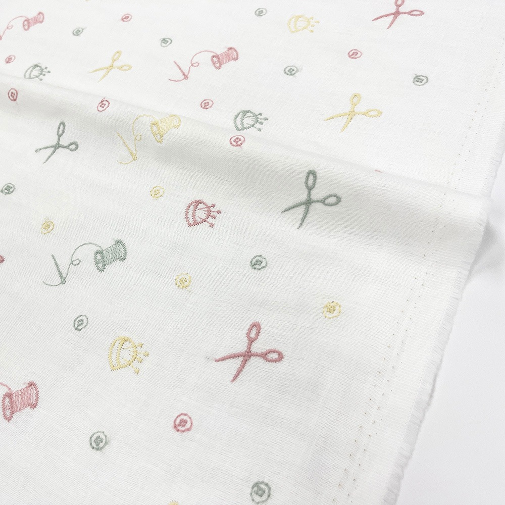 ソーイングマテリアル刺しゅう|ダブルガーゼ 刺繍