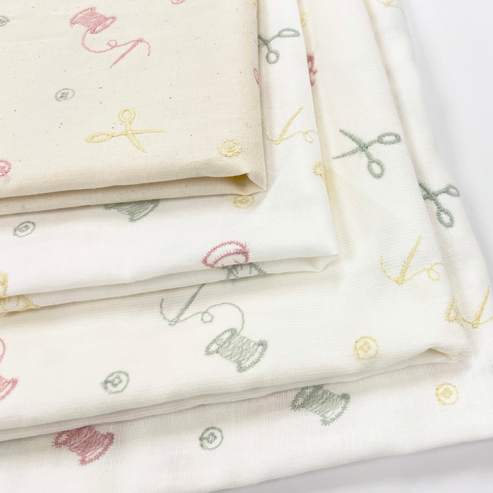 ソーイングマテリアル刺しゅう|ダブルガーゼ 刺繍