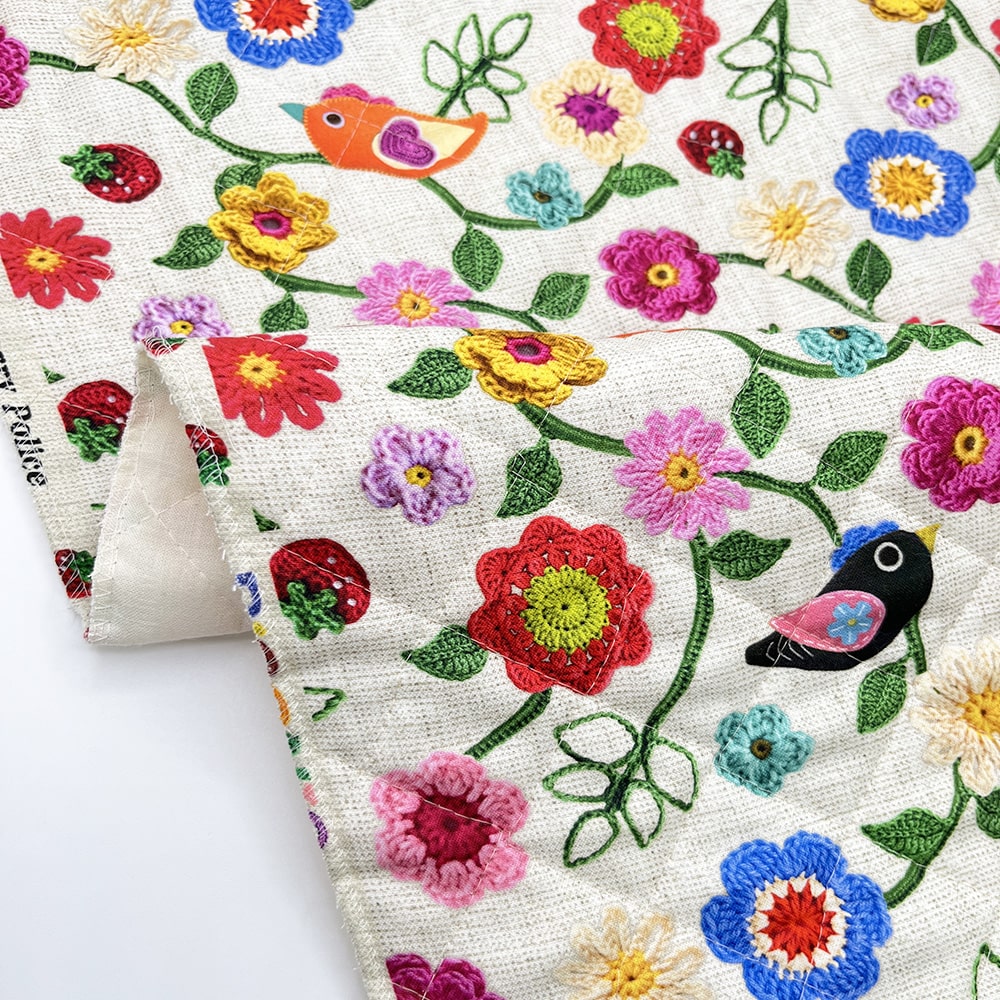 【Riconic】「いちごポリス」 デジタルプリント|キルティング