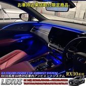 鮫島様専用8月限定来店取付工賃込 レクサス RX30系用 64色対応車内アンビエントシステム基本セット+オートドアクローザーシステム 4ドア分