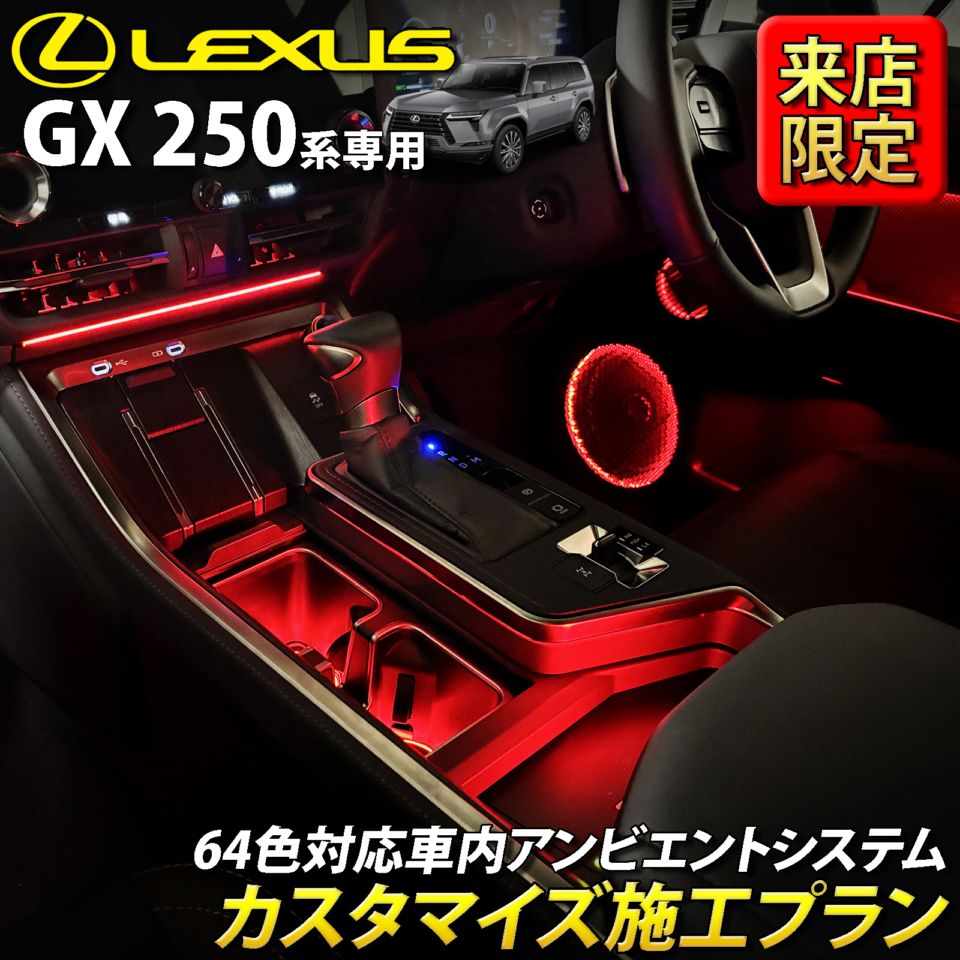11月限定 来店取付 レクサス GX250系用 アンビエントシステム(カスタマイズ施工プラン) LEXUS GX550 VJA252W versionL OVERTRAIL+ (イルミネーション)