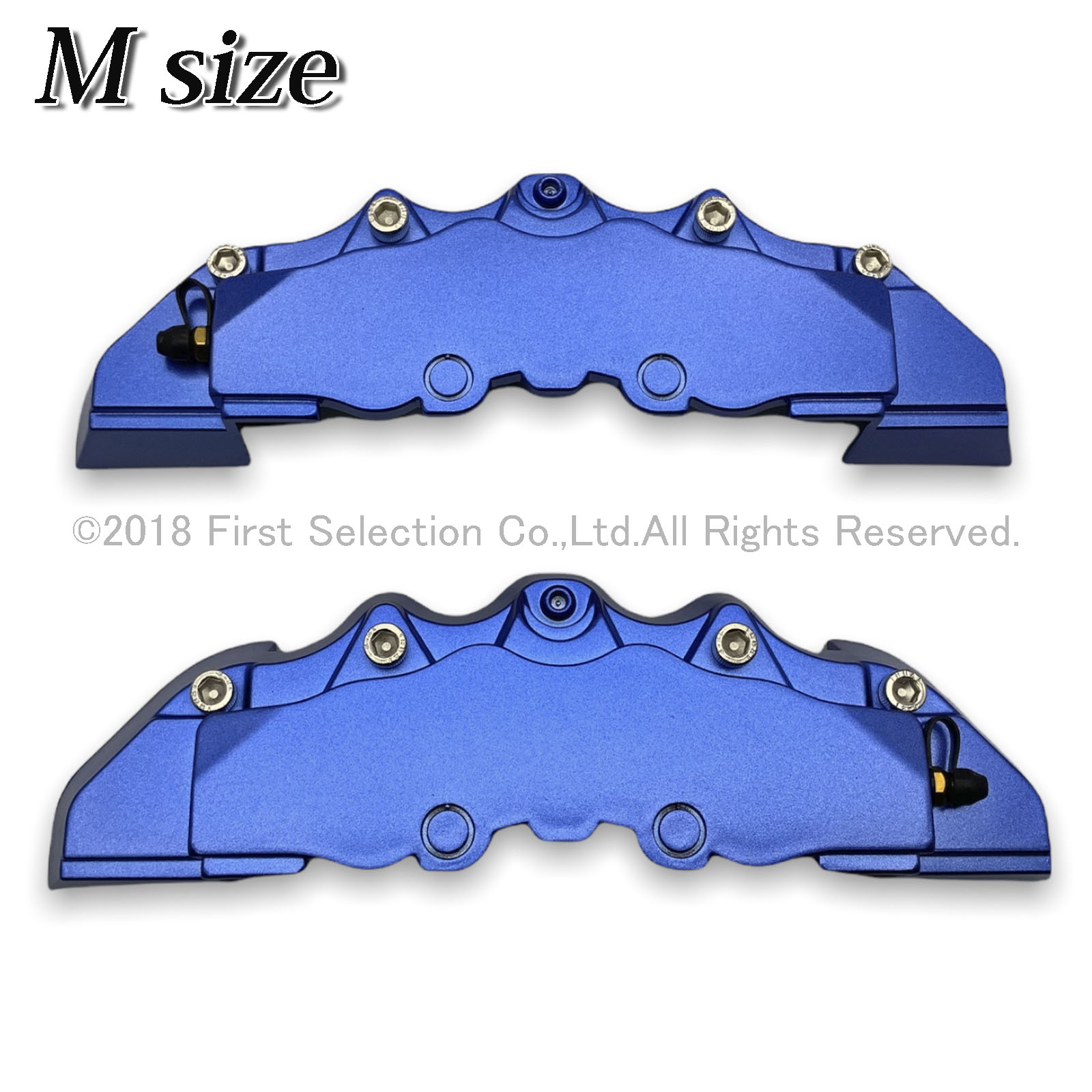 BMW車 ロゴ無し シンプル汎用高品質キャリパーカバー青 Mサイズセット