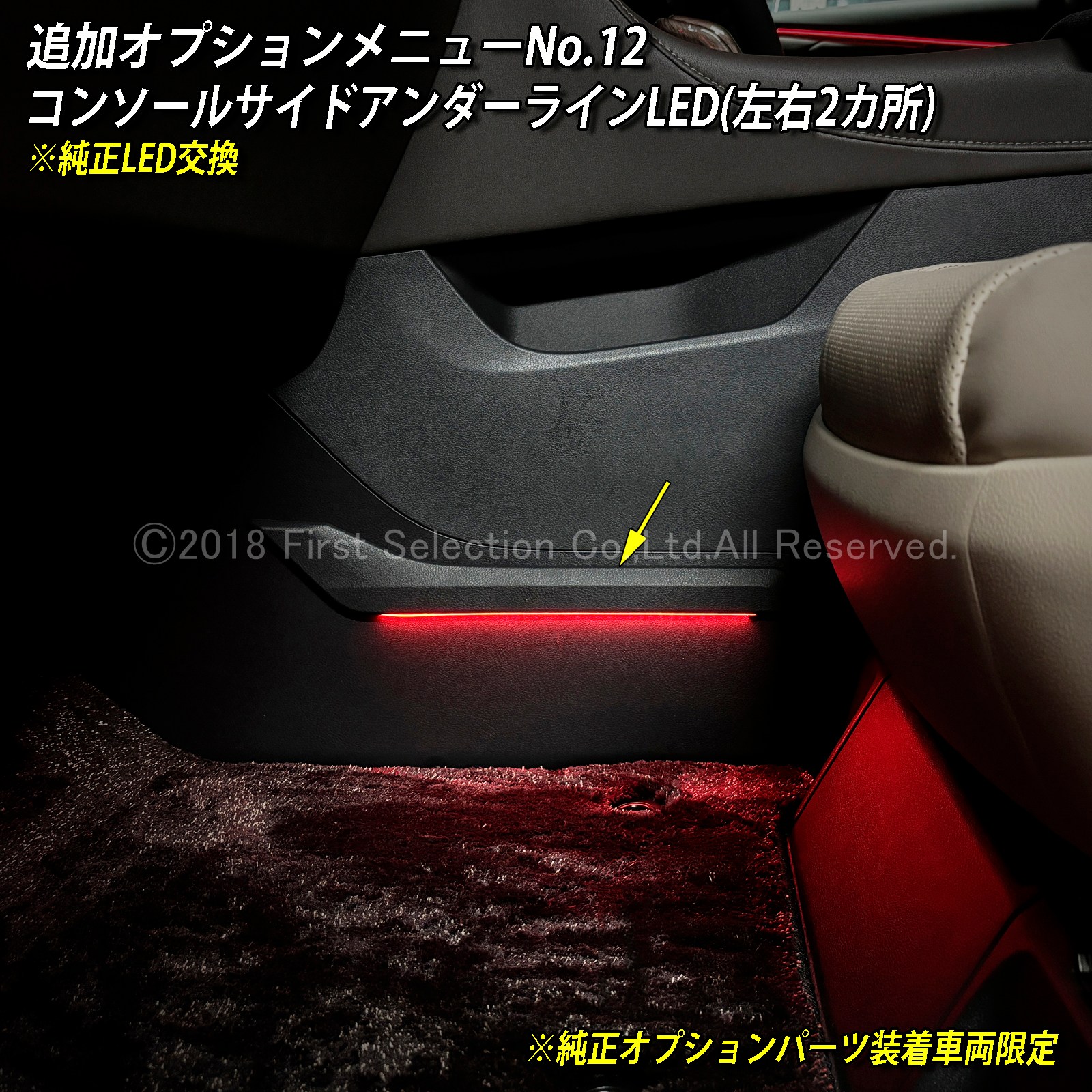 追加取付オプション工賃込 トヨタ 40系アルファード用 車内アンビエントシステム取付同時施工用 追加オプションメニュー 40アルファード ALPHARD AGH40W AGH45W AAHH40 AAHH45 AAHP45W(イルミネーション)