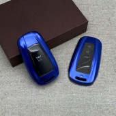 トヨタ 220系クラウン スマートキー用 軽量金属製スマートキーカバー ブルー 220クラウン ARS220 AZSH20 AZSH21 GWS224